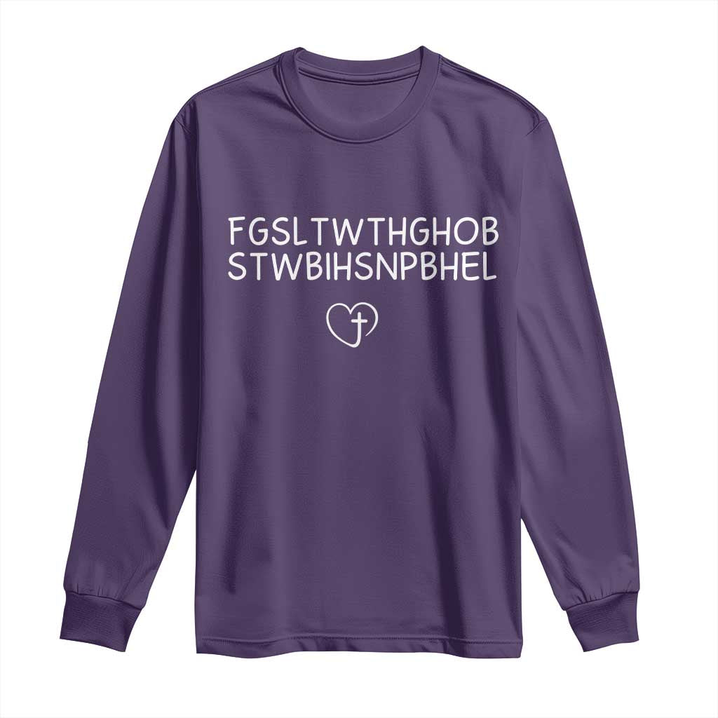 For God So Loved The World John 3 16 Christian Acronym Long Sleeve Shirt Subtle Faith Inspirational Believer Gift