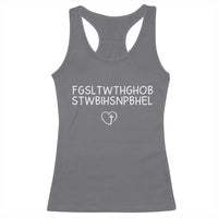 For God So Loved The World John 3 16 Christian Acronym Racerback Tank Top Subtle Faith Inspirational Believer Gift