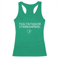 For God So Loved The World John 3 16 Christian Acronym Racerback Tank Top Subtle Faith Inspirational Believer Gift