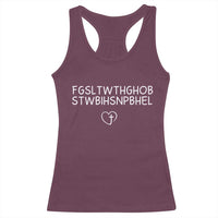 For God So Loved The World John 3 16 Christian Acronym Racerback Tank Top Subtle Faith Inspirational Believer Gift