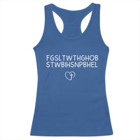For God So Loved The World John 3 16 Christian Acronym Racerback Tank Top Subtle Faith Inspirational Believer Gift