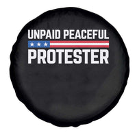 Unpaid Peaceful Protester Patriotic Stripe Spare Tire Cover American Flag Activist