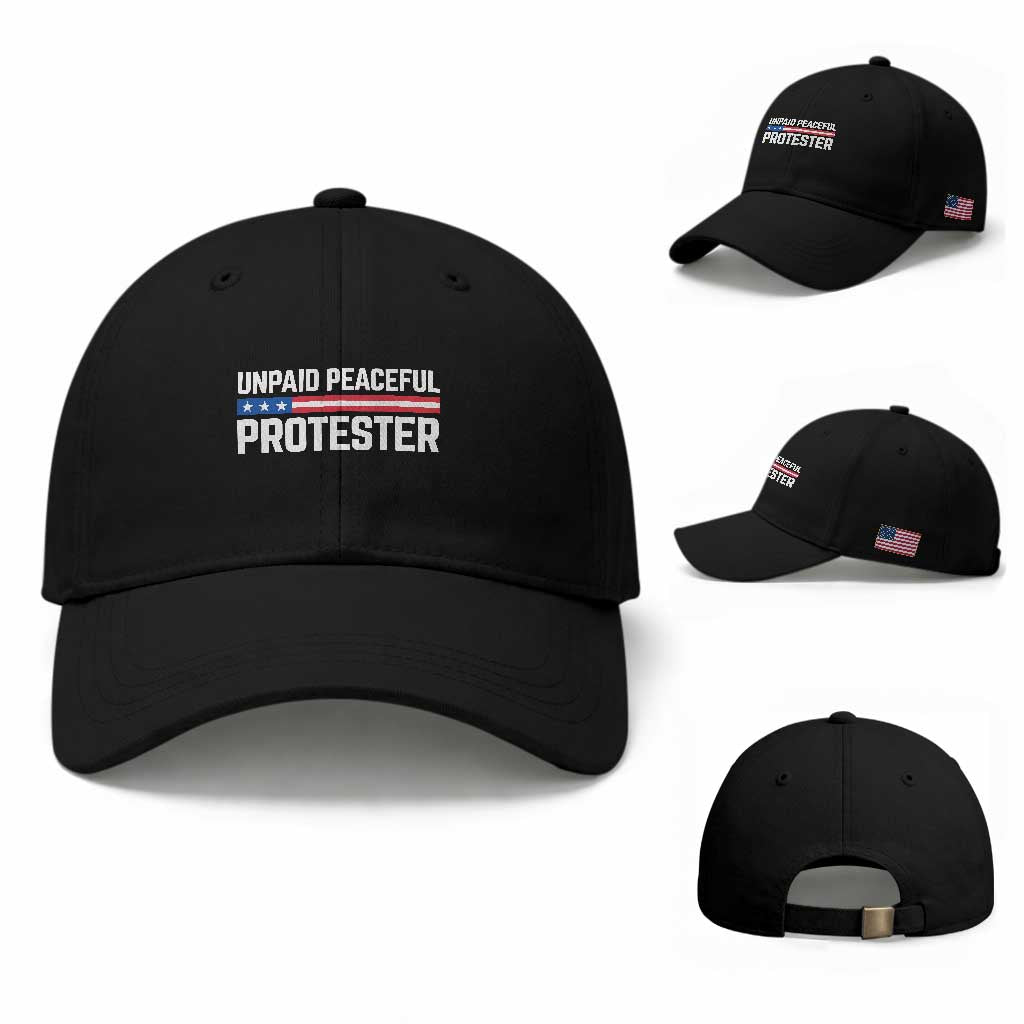 Unpaid Peaceful Protester Patriotic Stripe Baseball Cap American Flag Activist