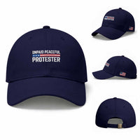 Unpaid Peaceful Protester Patriotic Stripe Baseball Cap American Flag Activist