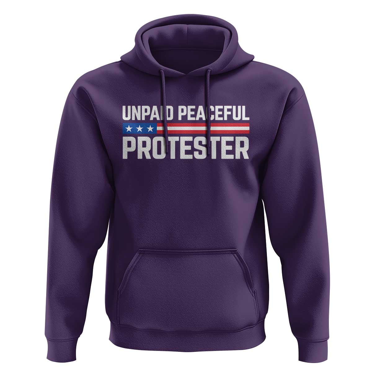 Unpaid Peaceful Protester Patriotic Stripe Hoodie American Flag Activist