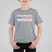 Unpaid Peaceful Protester Patriotic Stripe T Shirt For Kid American Flag Activist
