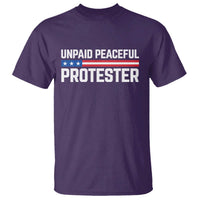 Unpaid Peaceful Protester Patriotic Stripe T Shirt American Flag Activist