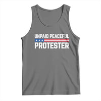 Unpaid Peaceful Protester Patriotic Stripe Tank Top American Flag Activist