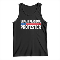 Unpaid Peaceful Protester Patriotic Stripe Tank Top American Flag Activist
