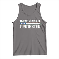 Unpaid Peaceful Protester Patriotic Stripe Tank Top American Flag Activist