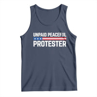 Unpaid Peaceful Protester Patriotic Stripe Tank Top American Flag Activist