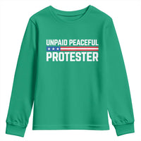Unpaid Peaceful Protester Patriotic Stripe Youth Sweatshirt American Flag Activist