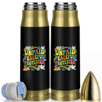 Unpaid Peaceful Protester Retro Hippie Rainbow Bullet Tumbler Flower Power Peace Activist