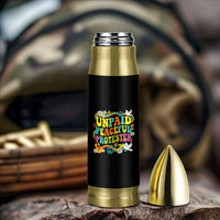 Unpaid Peaceful Protester Retro Hippie Rainbow Bullet Tumbler Flower Power Peace Activist
