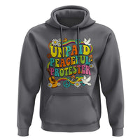 Unpaid Peaceful Protester Retro Hippie Rainbow Hoodie Flower Power Peace Activist