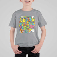 Unpaid Peaceful Protester Retro Hippie Rainbow T Shirt For Kid Flower Power Peace Activist