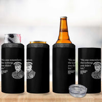 Funny Vintage Ship Captain Saying 4 in 1 Can Cooler Tumbler No One Remembers the Icebergs You Did Not Hit Dark Humor