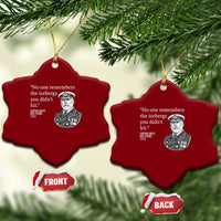 Funny Vintage Ship Captain Saying Ceramic Ornament No One Remembers the Icebergs You Did Not Hit Dark Humor
