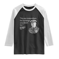 Funny Vintage Ship Captain Saying Raglan Shirt No One Remembers the Icebergs You Did Not Hit Dark Humor