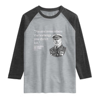 Funny Vintage Ship Captain Saying Raglan Shirt No One Remembers the Icebergs You Did Not Hit Dark Humor