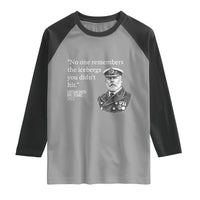 Funny Vintage Ship Captain Saying Raglan Shirt No One Remembers the Icebergs You Did Not Hit Dark Humor
