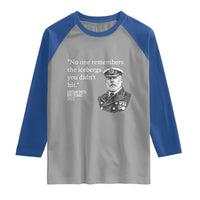 Funny Vintage Ship Captain Saying Raglan Shirt No One Remembers the Icebergs You Did Not Hit Dark Humor