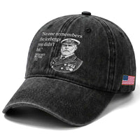 Funny Vintage Ship Captain Saying Washed Cotton Baseball Cap No One Remembers the Icebergs You Did Not Hit Dark Humor