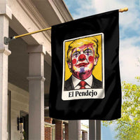 El Pendejo Clown Portrait Satire Garden Flag Bold Political Humor Vintage Caricature