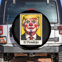 El Pendejo Clown Portrait Satire Spare Tire Cover Bold Political Humor Vintage Caricature