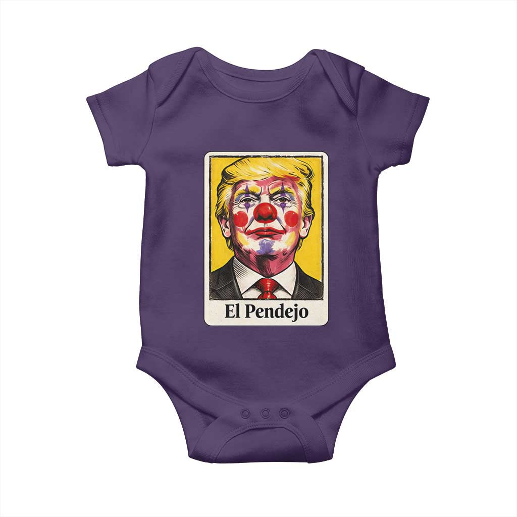 El Pendejo Clown Portrait Satire Baby Onesie Bold Political Humor Vintage Caricature