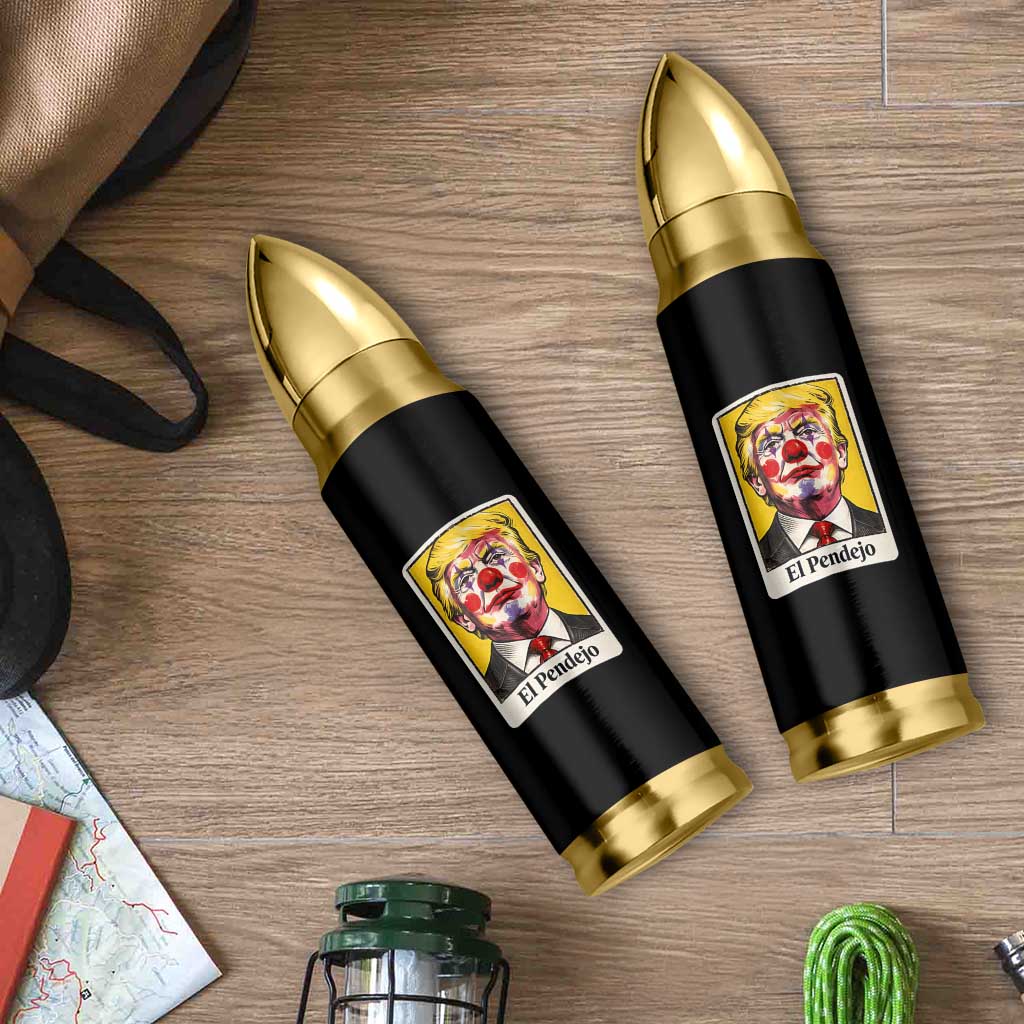 El Pendejo Clown Portrait Satire Bullet Tumbler Bold Political Humor Vintage Caricature