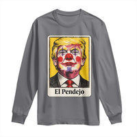 El Pendejo Clown Portrait Satire Long Sleeve Shirt Bold Political Humor Vintage Caricature