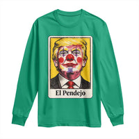 El Pendejo Clown Portrait Satire Long Sleeve Shirt Bold Political Humor Vintage Caricature