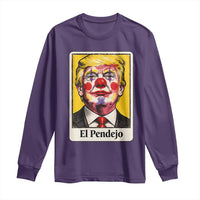 El Pendejo Clown Portrait Satire Long Sleeve Shirt Bold Political Humor Vintage Caricature