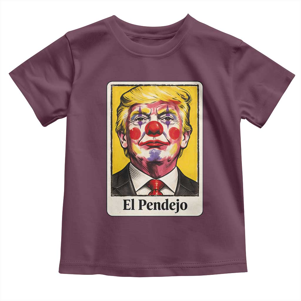 El Pendejo Clown Portrait Satire Toddler T Shirt Bold Political Humor Vintage Caricature