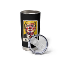 El Pendejo Clown Portrait Satire Tumbler Cup Bold Political Humor Vintage Caricature