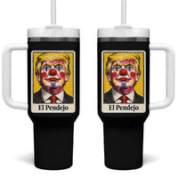 El Pendejo Clown Portrait Satire Tumbler With Handle Bold Political Humor Vintage Caricature
