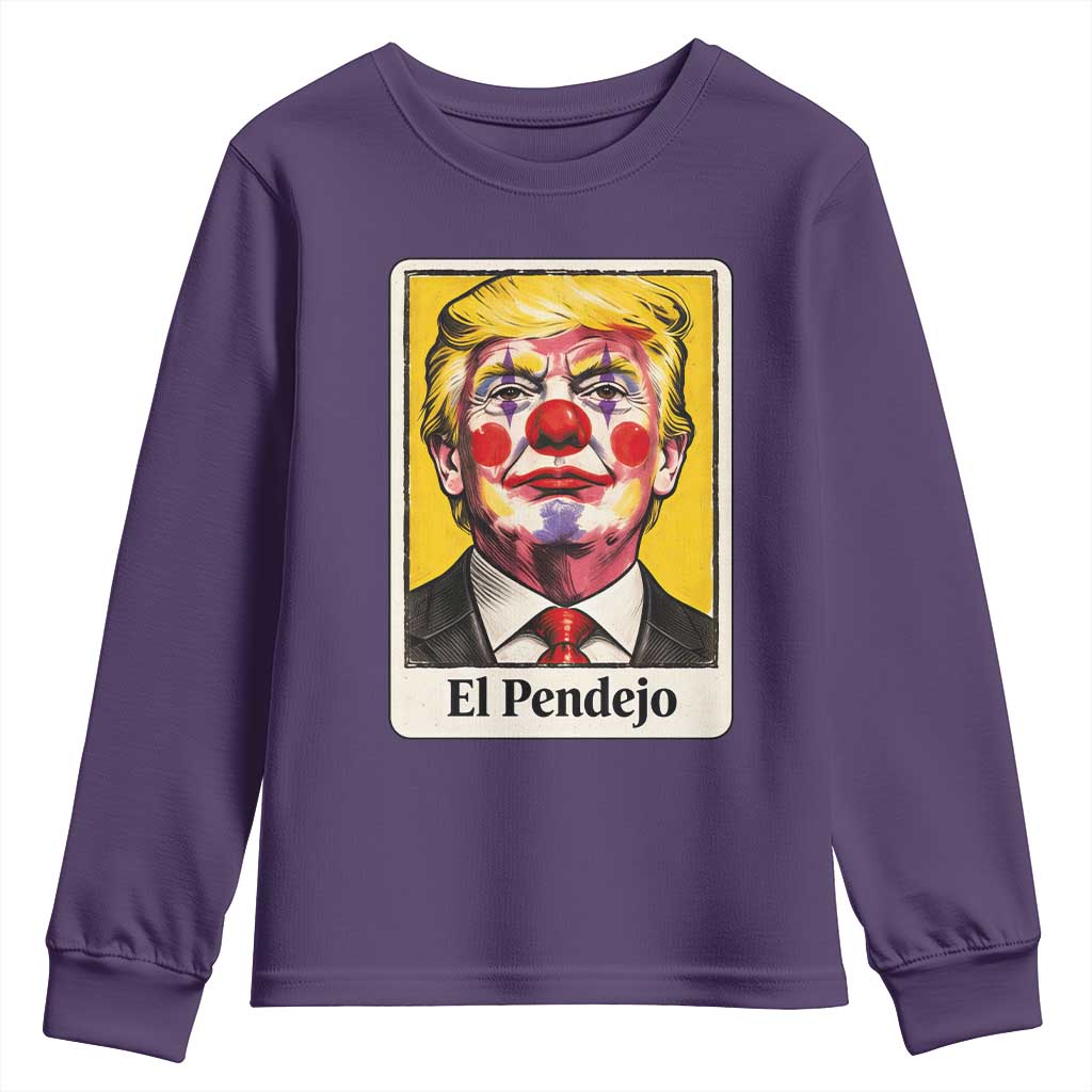 El Pendejo Clown Portrait Satire Youth Sweatshirt Bold Political Humor Vintage Caricature