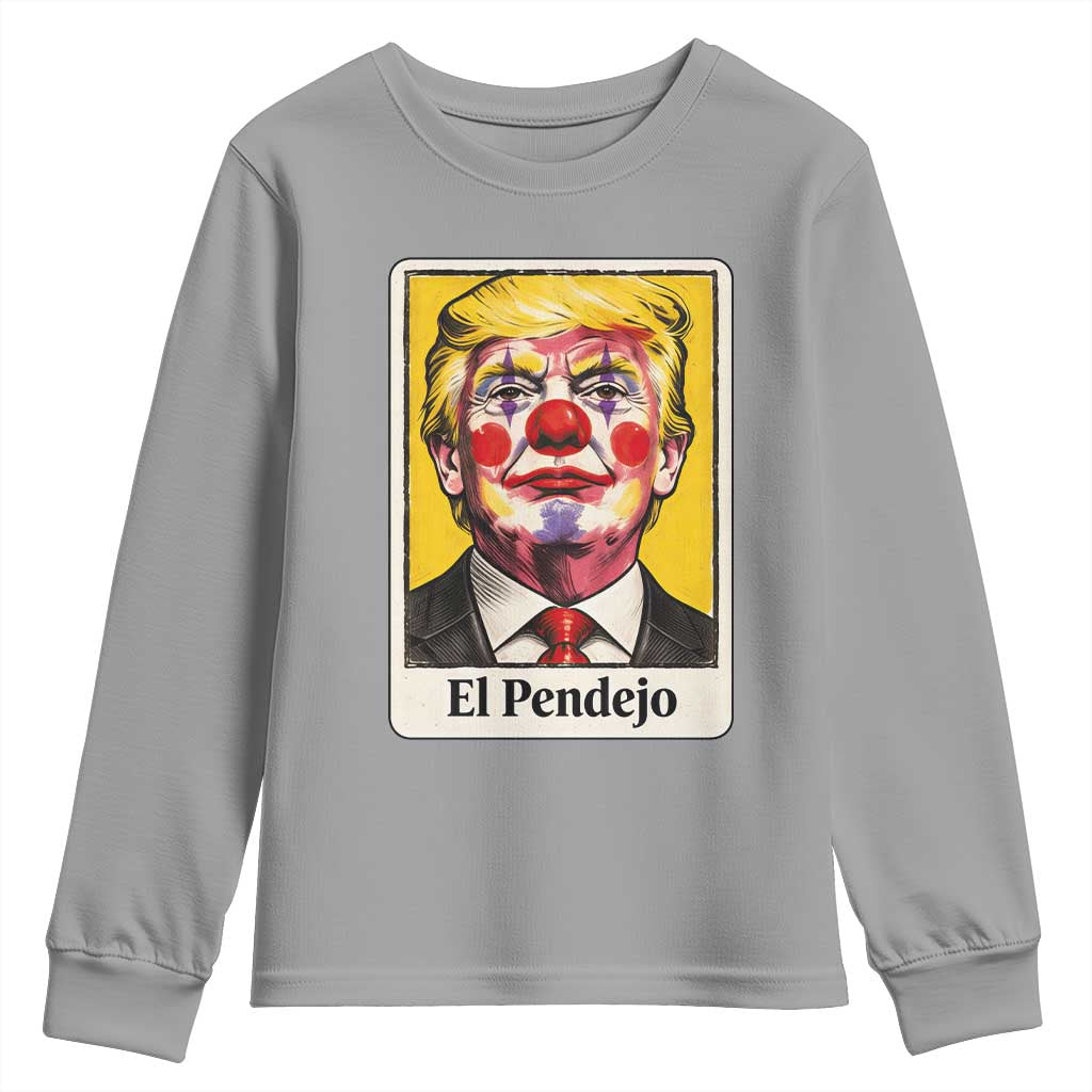 El Pendejo Clown Portrait Satire Youth Sweatshirt Bold Political Humor Vintage Caricature