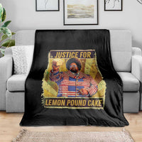 Justice for Lemon Pound Cake Vintage Retro Throw Blanket Funny Viral Hip Hop Meme Parody Internet Culture Fans