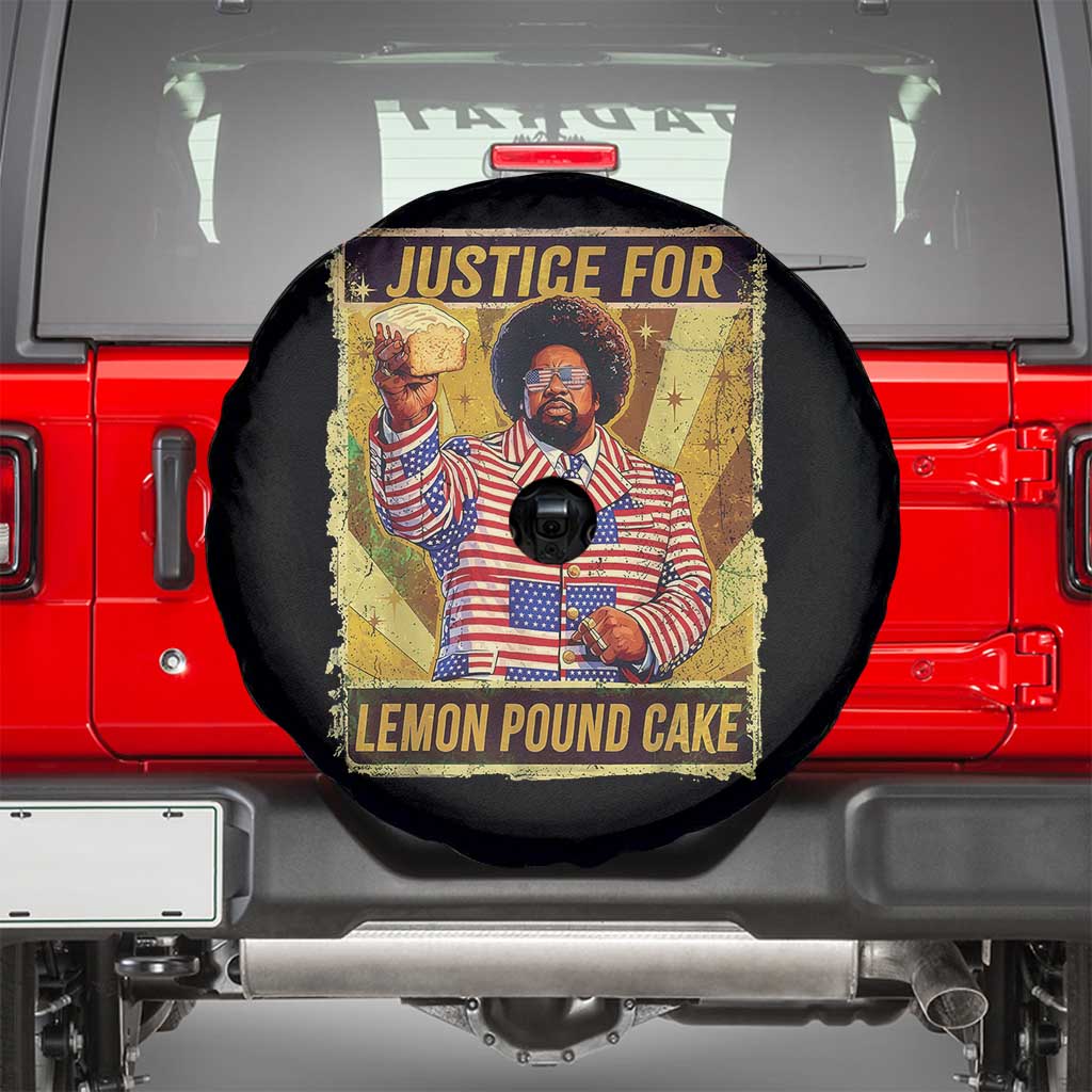 Justice for Lemon Pound Cake Vintage Retro Spare Tire Cover Funny Viral Hip Hop Meme Parody Internet Culture Fans