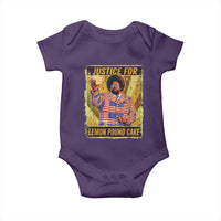 Justice for Lemon Pound Cake Vintage Retro Baby Onesie Funny Viral Hip Hop Meme Parody Internet Culture Fans