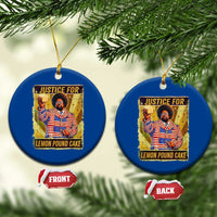 Justice for Lemon Pound Cake Vintage Retro Ceramic Ornament Funny Viral Hip Hop Meme Parody Internet Culture Fans