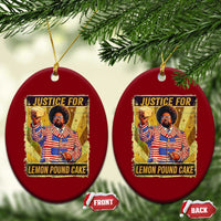 Justice for Lemon Pound Cake Vintage Retro Ceramic Ornament Funny Viral Hip Hop Meme Parody Internet Culture Fans