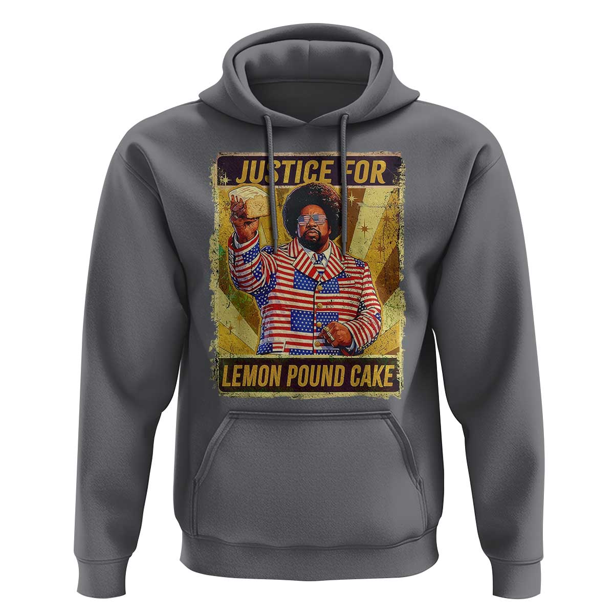 Justice for Lemon Pound Cake Vintage Retro Hoodie Funny Viral Hip Hop Meme Parody Internet Culture Fans