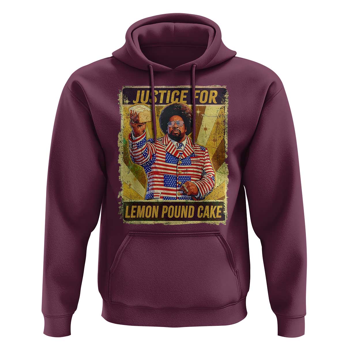 Justice for Lemon Pound Cake Vintage Retro Hoodie Funny Viral Hip Hop Meme Parody Internet Culture Fans