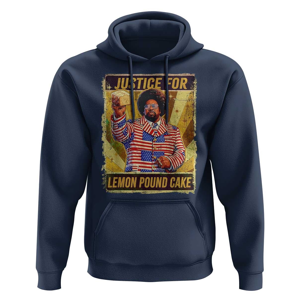 Justice for Lemon Pound Cake Vintage Retro Hoodie Funny Viral Hip Hop Meme Parody Internet Culture Fans