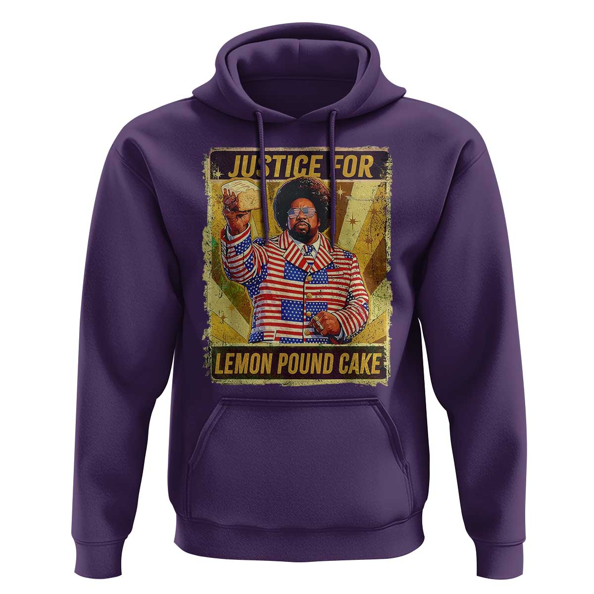 Justice for Lemon Pound Cake Vintage Retro Hoodie Funny Viral Hip Hop Meme Parody Internet Culture Fans