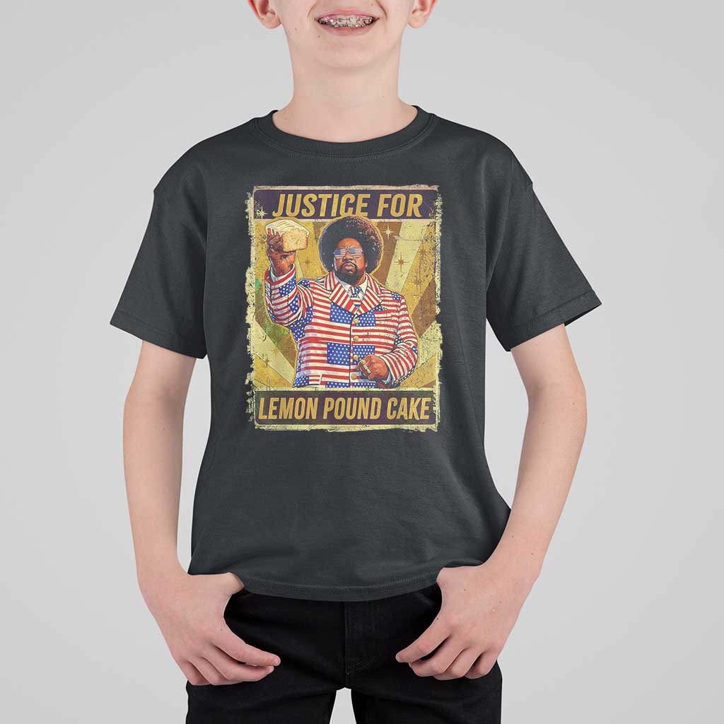Justice for Lemon Pound Cake Vintage Retro T Shirt For Kid Funny Viral Hip Hop Meme Parody Internet Culture Fans