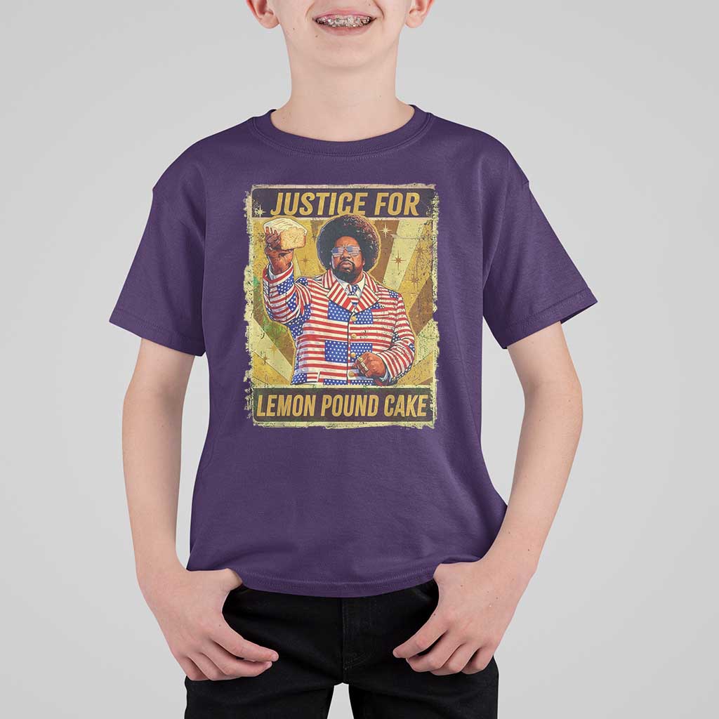 Justice for Lemon Pound Cake Vintage Retro T Shirt For Kid Funny Viral Hip Hop Meme Parody Internet Culture Fans